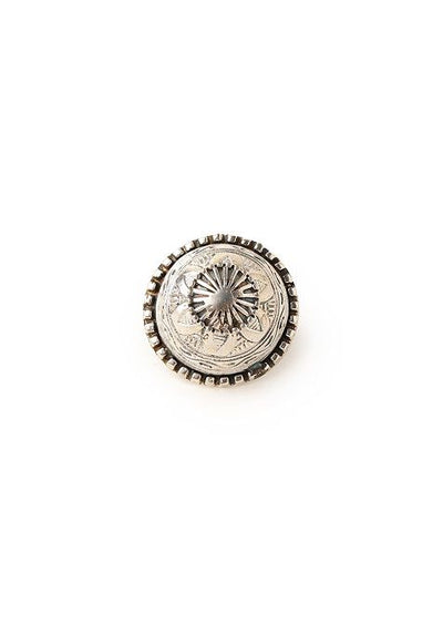 Silver Oxidised Floral Dome Ring