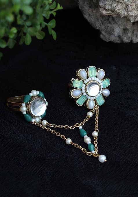 Green Garden Two Finger Ring