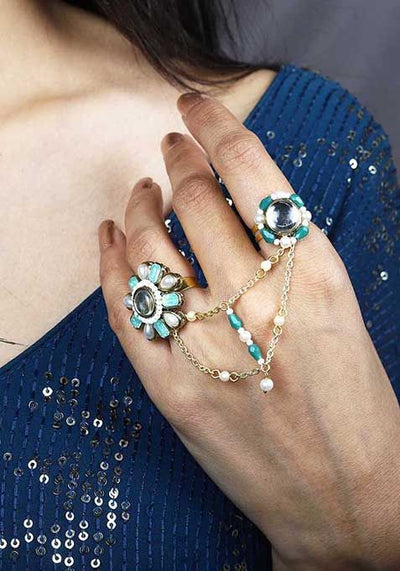 Green Garden Two Finger Ring