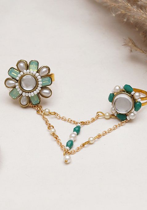 Green Garden Two Finger Ring