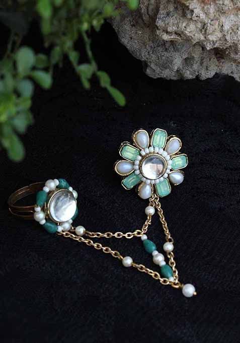 Green Garden Two Finger Ring