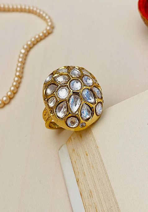 Gold Plated Cubic Zircon American Diamond Rings