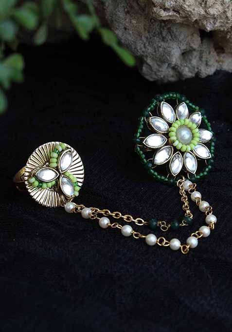 Multi Clover Inspired Two Finger Ring