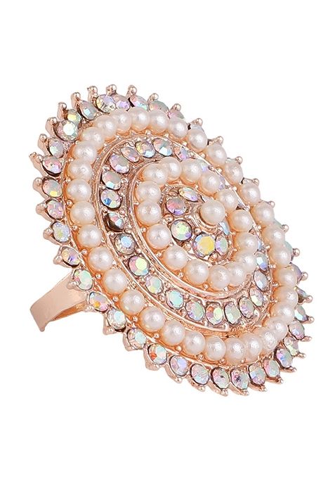 Rose Gold Pearl Ring