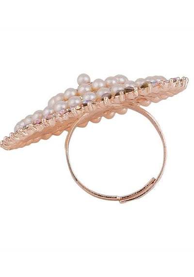 Rose Gold Pearl Ring