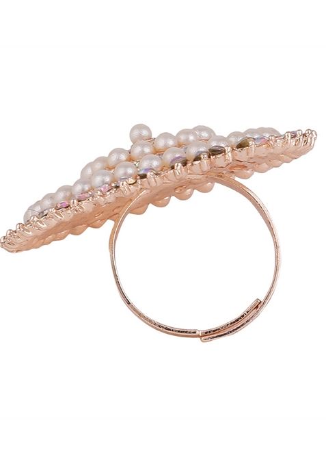 Rose Gold Pearl Ring