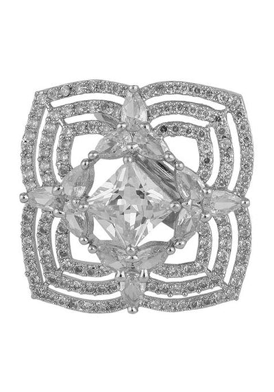 Silver American Diamond Ring