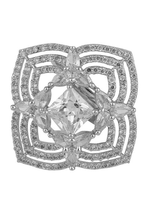 Silver American Diamond Ring