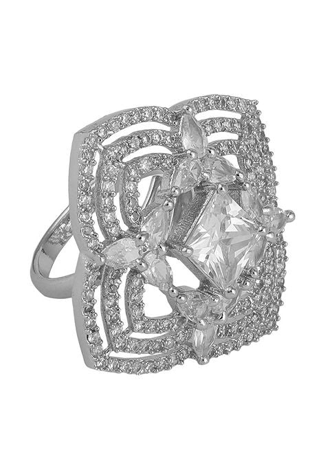 Silver American Diamond Ring