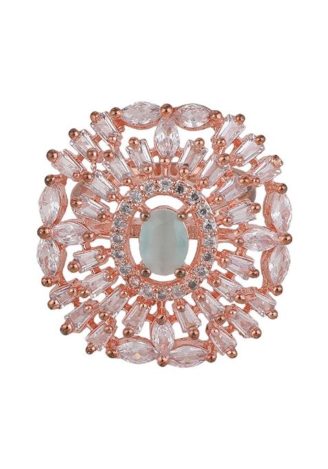 Green American Diamond Ring