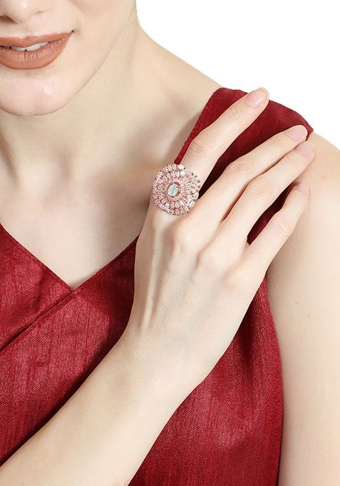 Green American Diamond Ring