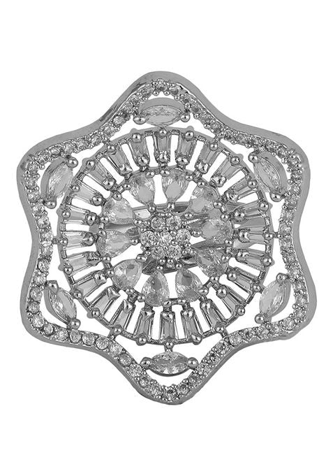 Silver American Diamond Ring