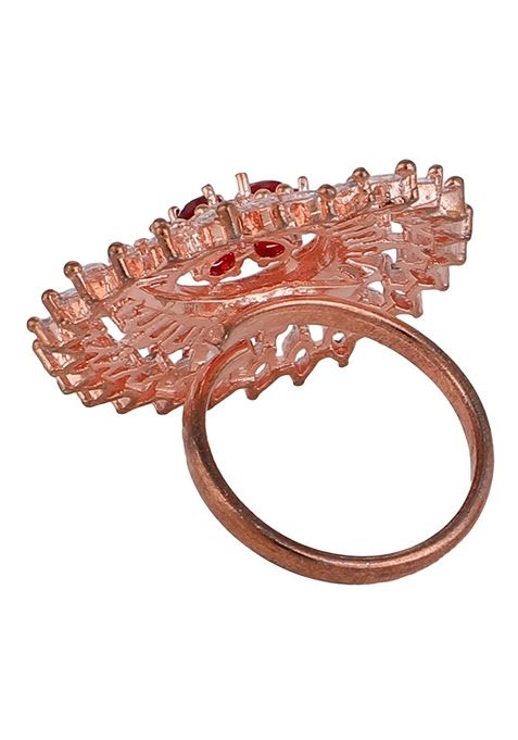 Red American Diamond Ring