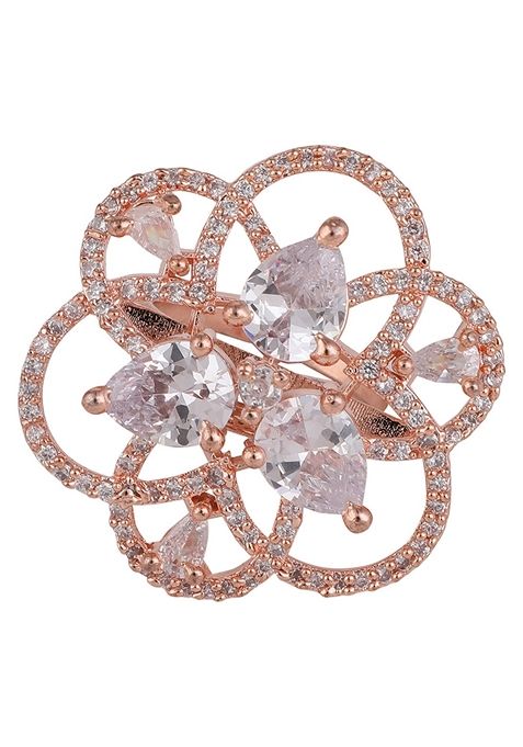 Rose Gold American Diamond Ring