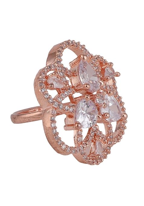 Rose Gold American Diamond Ring
