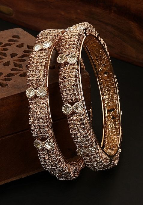 Gold Cubic Zirconia Bangle