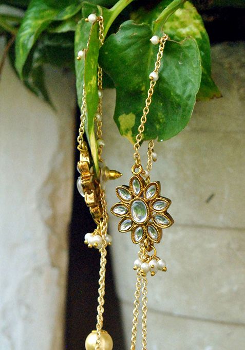 Gold Kundan Kanauti