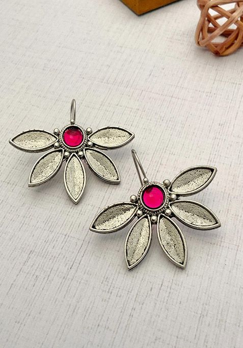 Silver Plated Cubic Zircon American Diamond Earrings