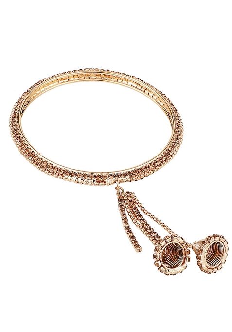 Gold Cubic Zirconia Set Of 4 Bangles